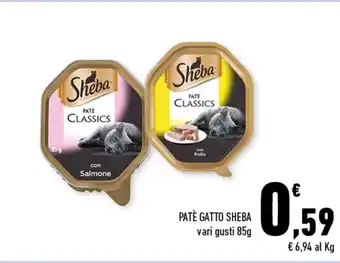 Conad Superstore Sheba Patè Gatto vari gusti 85g offerta