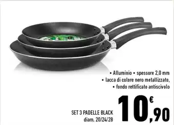 Conad Superstore Set 3 Padelle Black diam. 20/24/28 offerta