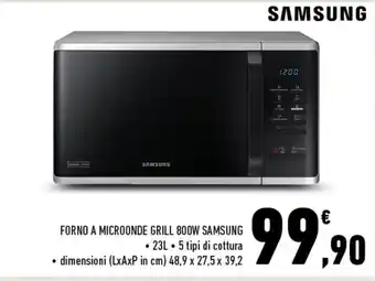 Conad Superstore Samsung Forno A Microonde Grill 800W offerta
