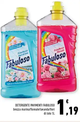 Conad Superstore Fabuloso Detergente Pavimenti brezza marina/floreale/lavanda/fiori di loto 1L offerta