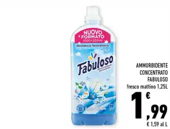Conad Superstore Fabuloso Ammorbidente Concentrato fresco mattino 1.25L offerta