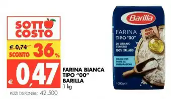 Tigros Barilla Farina Bianca Tipo "00" 1 kg offerta