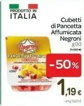 Carrefour Negroni Pancetta Affumicata In Cubetti 90 G(ml) offerta