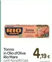Carrefour Rio Mare Tonno All'Olio D'Oliva Qualità Tonno Pinne Gialle offerta