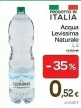 Carrefour Levissima Acqua Minerale Naturale offerta