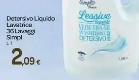 Carrefour Simpl Detersivo Liquido Lavatrice offerta