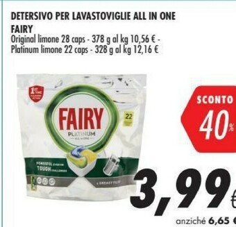 Coop Fairy Detersivo Per Lavastoviglie All In One offerta