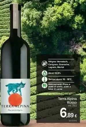 Carrefour Terra Alpina Rosso offerta