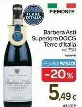 Carrefour Terre d'Italia Barbera Asti Superiore Docg offerta