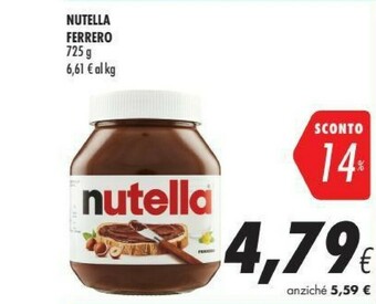 Coop Ferrero Nutella offerta