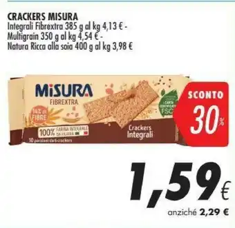 Coop Misura Crackers Integrali offerta