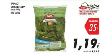 Coop Coop - Spinaci Origine offerta