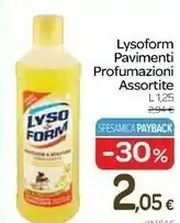 Carrefour Lysoform Pavimenti 1250ml offerta