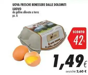 Coop Luovo Uova Fresche Benessere Dalle Dolomiti offerta