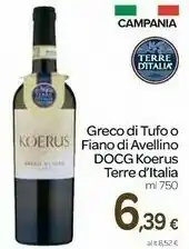 Carrefour Terre d'Italia Greco Di Tufo offerta