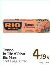 Carrefour Rio Mare Tonno All'Olio Di Oliva 320 G(ml) offerta