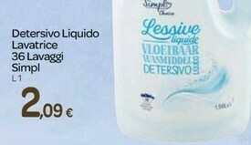 Carrefour Simpl Detersivo Liquido Lavatrice offerta