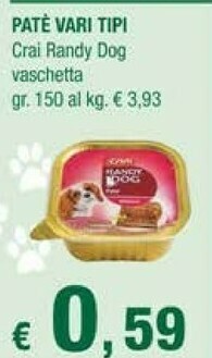 Crai Crai Randy Dog Patè offerta
