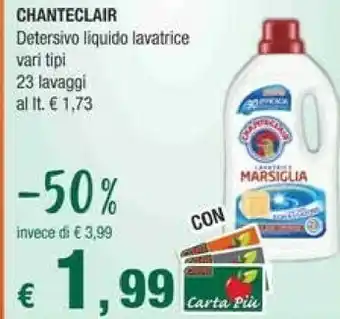 Crai Chanteclair Detersivo Liquido Lavatrice offerta