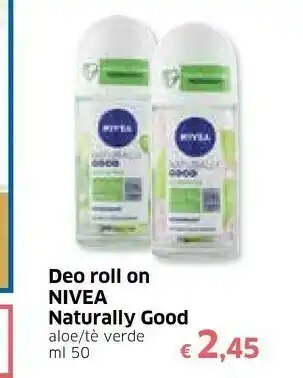 Famila Nivea Deo Roll On Naturally Good 50 Ml offerta