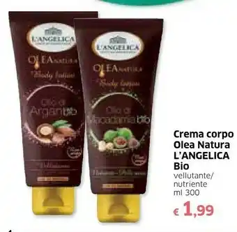 Famila L'angelica Crema Corpo Olea Natura Bio Nutriente 300 Ml offerta