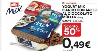 Ipercoop Muller Yogurt Mix Bianco Con Anelli Al Cioccolato offerta
