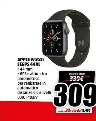 MediaWorld Apple Watch Segps 44al offerta