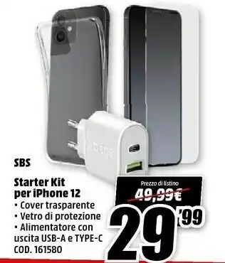 MediaWorld Sbs Starter Kit Per Iphone 12 offerta