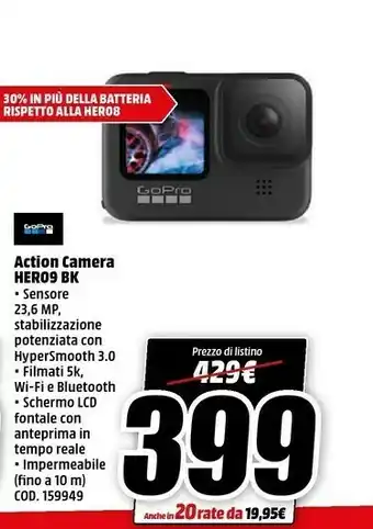 MediaWorld Gopro Action Camera HERO9 offerta