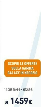 Unieuro Samsung Galaxy S21 Ultra 5G 512 GB Display 6.8" Dynamic AMOLED 2X Phantom Black offerta