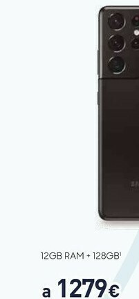 Unieuro Samsung Galaxy S21 Ultra 5G 128GB Display 6.8" Dynamic AMOLED 2X Phantom Black offerta