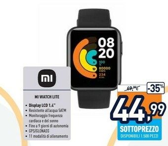 Unieuro Xiaomi Mi Watch Lite offerta