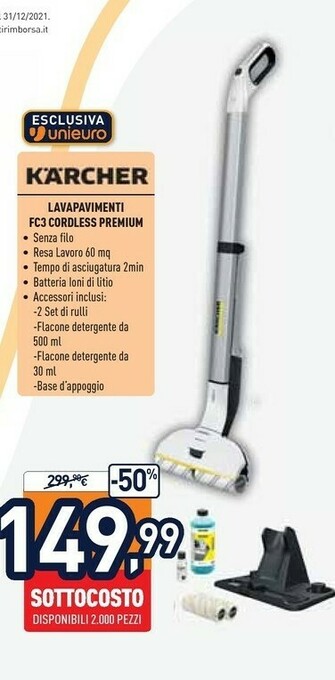 Karcher Lavapavimenti FC3 Cordless Premium