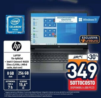 Unieuro HP Laptop 15s-fq0063nl offerta