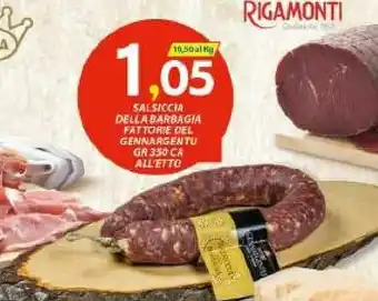 Vivo Supermercati Rigamonti Salsiccia Della Barbagia Fattorie Del Gennargentu offerta
