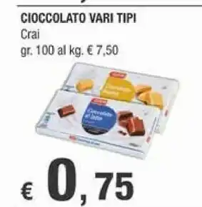 Crai Crai Cioccolato offerta