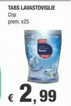 Crai Tabs Lavastoviglie offerta