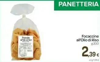 Carrefour Focaccine All'olio Riso offerta