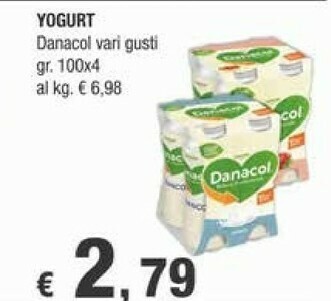Crai Danone Danacol Fragola 400 G(ml) offerta