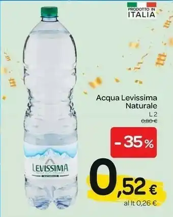 Carrefour Levissima Acqua Naturale 2000 G(ml) offerta