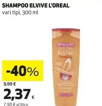 Coop L'Oreal Elvive Shampoo 300 Ml offerta