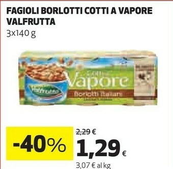 Coop Valfrutta Fagioli Borlotti Cotti A Vapore offerta