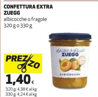 Coop Zuegg Confettura Di Albicocche 320 G(ml) offerta