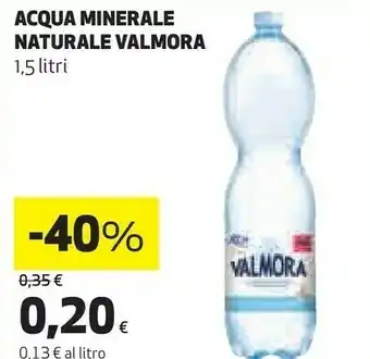 Coop Valmora Acqua Minerale Naturale offerta