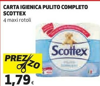 Coop Scottex Carta Igienica Pulito Completo 4 Maxi Rotoli offerta