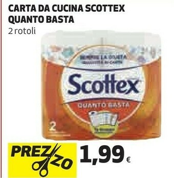 Coop Scottex Carta Da Cucina Quanto Basta 2 Rotoli offerta