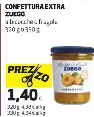 Coop Zuegg Fragole Confettura Extra 320 G(ml) offerta