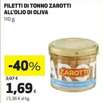 Coop Zarotti Filetti Di Tonno All'olio Di Oliva offerta