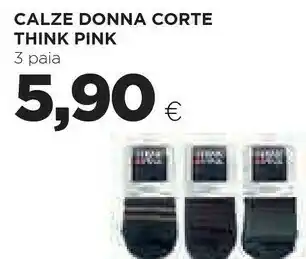 Coop Calze Donna Corte Think Pink offerta