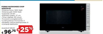 Coop Coop Forno Microonde AG823AXG offerta